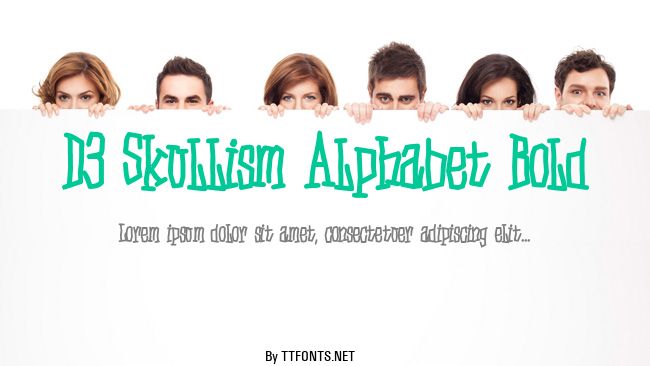 D3 Skullism Alphabet Bold example