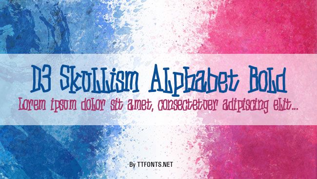 D3 Skullism Alphabet Bold example
