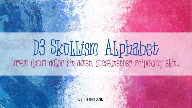 D3 Skullism Alphabet example