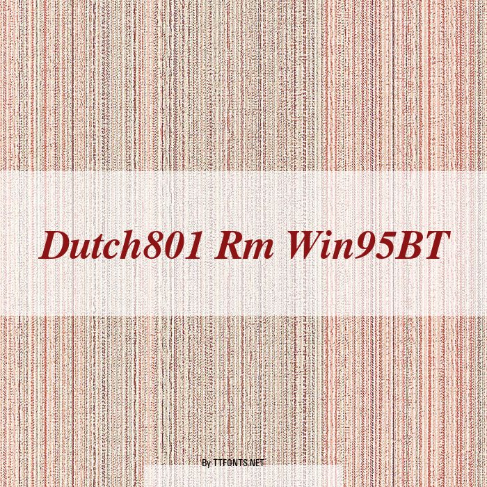 Dutch801 Rm Win95BT example