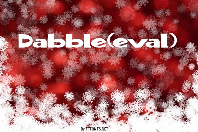 Dabble(eval) example