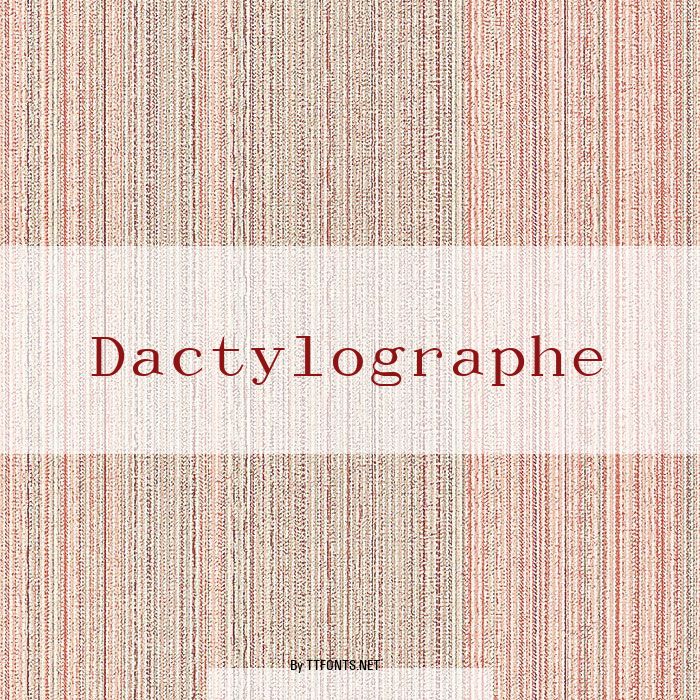 Dactylographe example