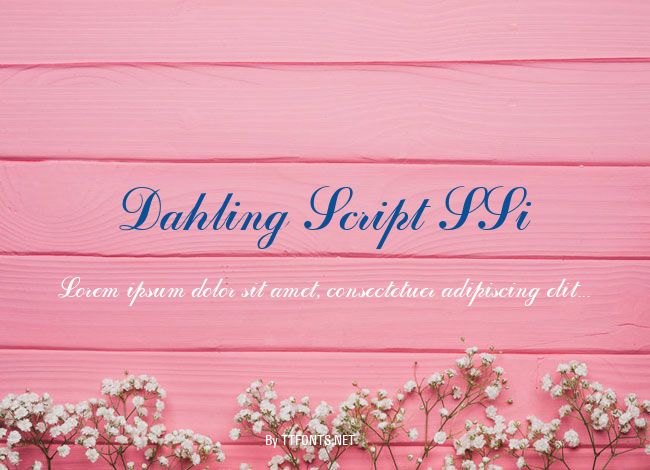Dahling Script SSi example