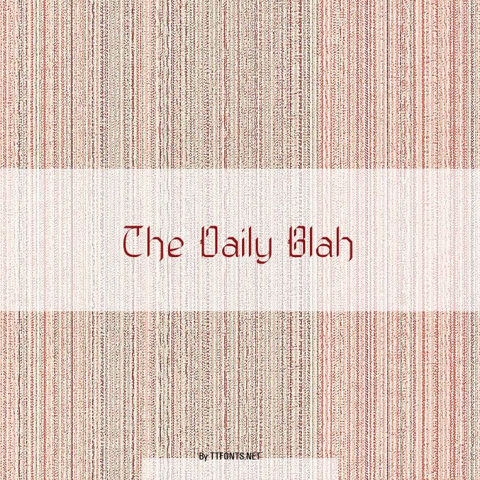 The Daily Blah example