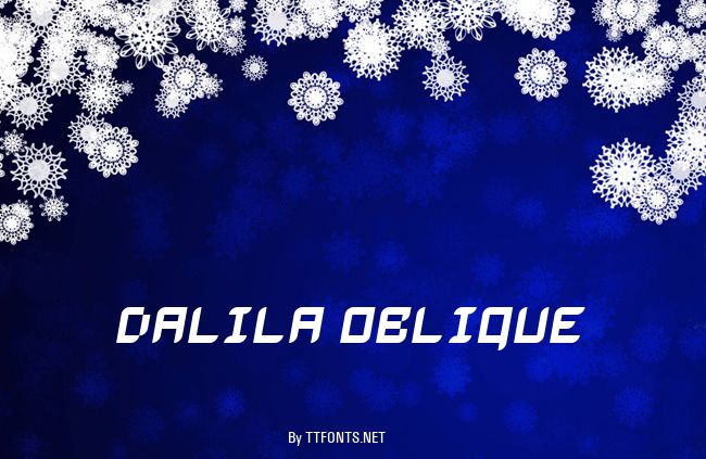 Dalila Oblique example