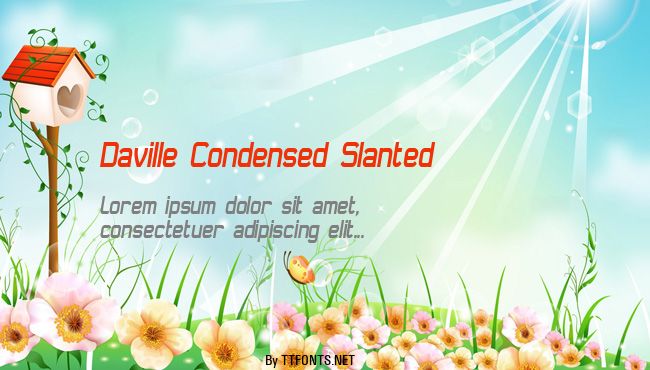 Daville Condensed Slanted example