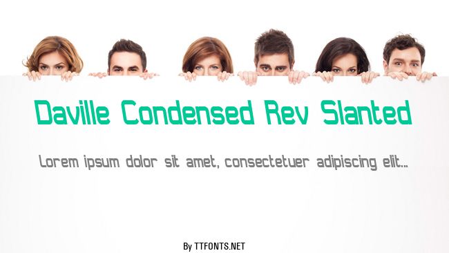 Daville Condensed Rev Slanted example