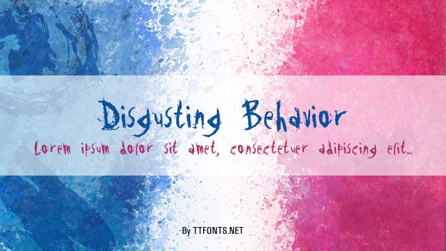 Disgusting Behavior example