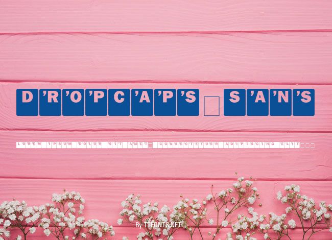 DropCaps-Sans example