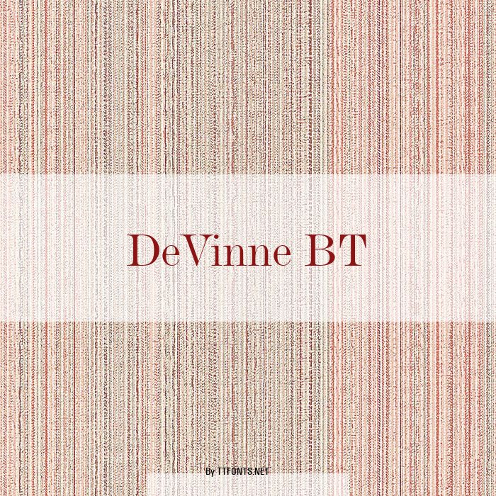 DeVinne BT example