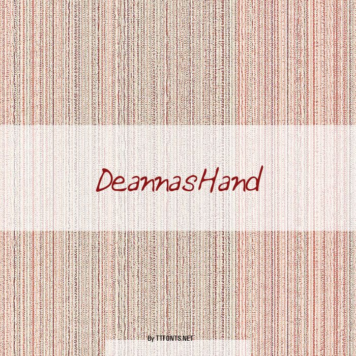 DeannasHand example