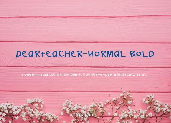 DearTeacher-Normal Bold example