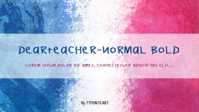 DearTeacher-Normal Bold example