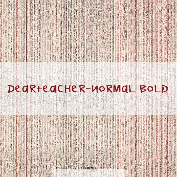 DearTeacher-Normal Bold example