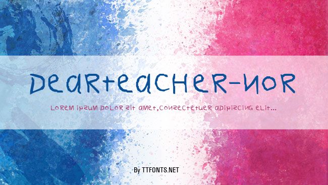 DearTeacher-Nor example