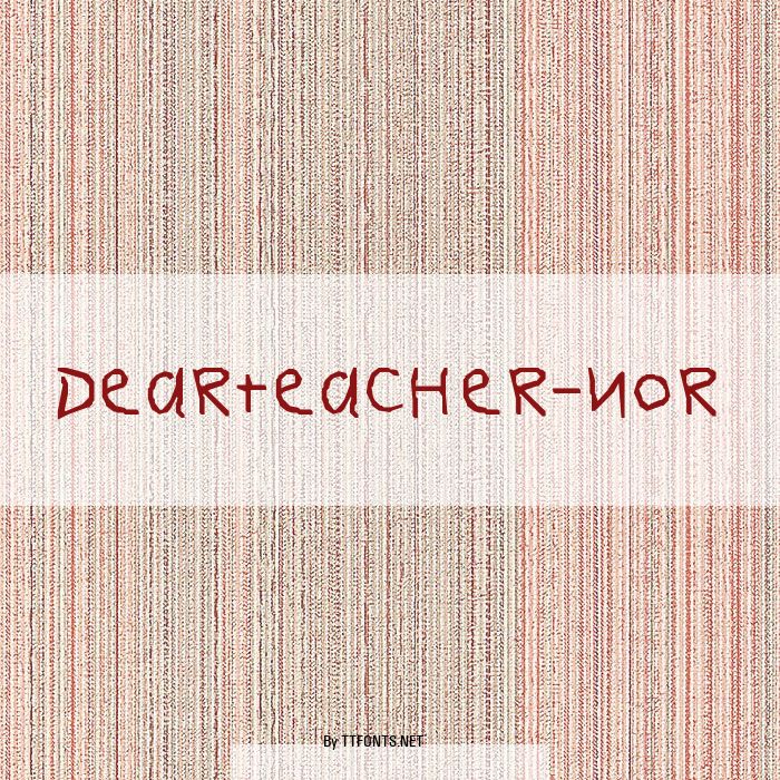 DearTeacher-Nor example