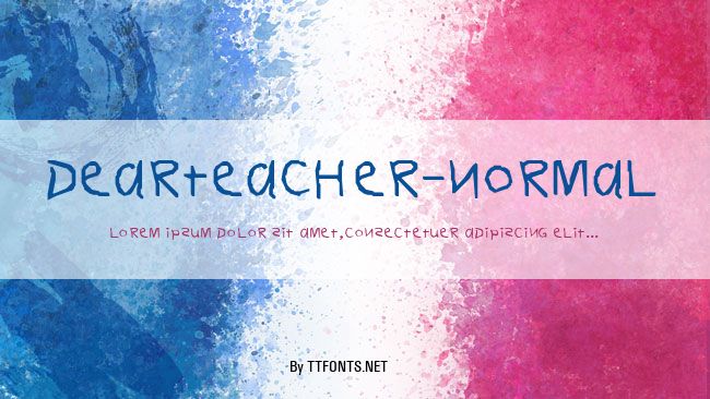 DearTeacher-Normal example