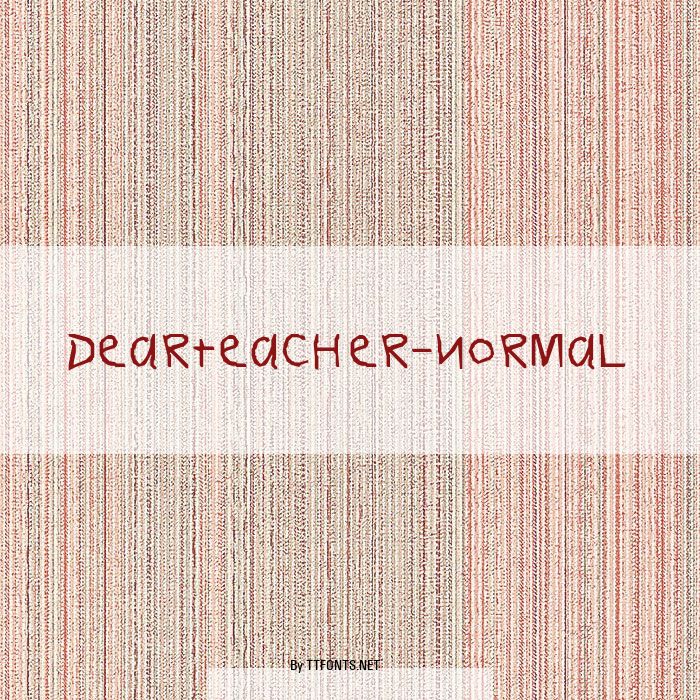 DearTeacher-Normal example