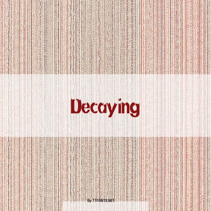Decaying example