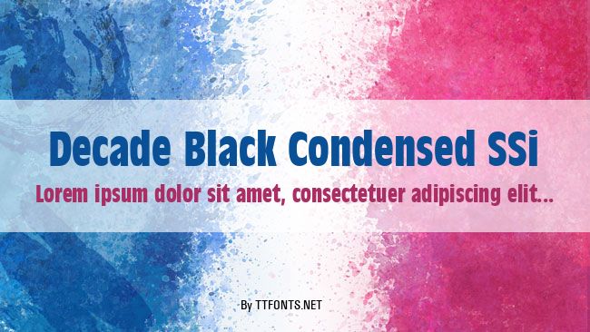 Decade Black Condensed SSi example