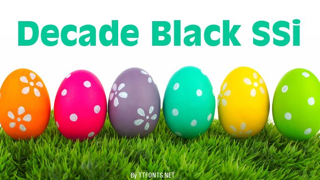 Decade Black SSi example