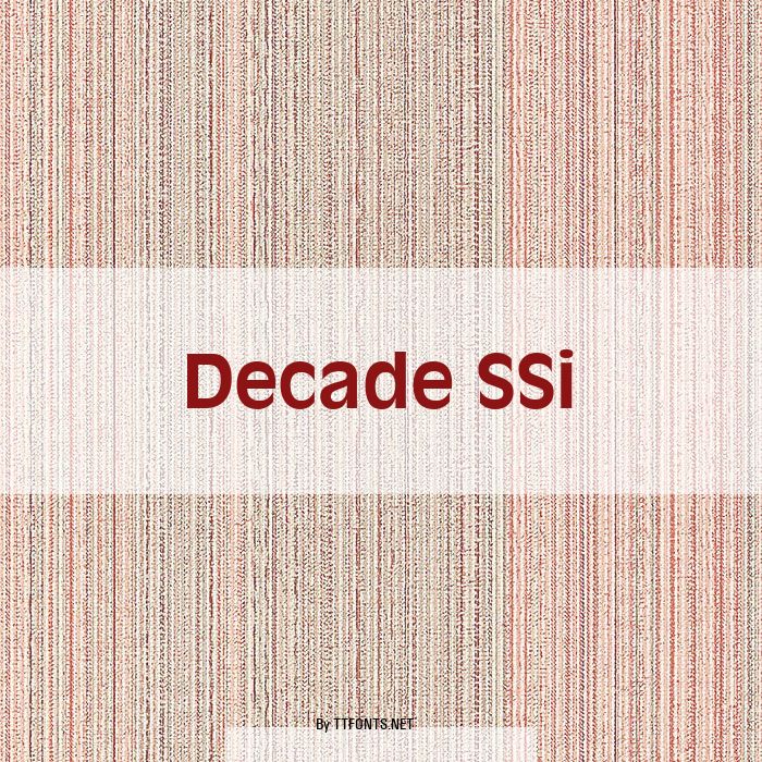 Decade SSi example