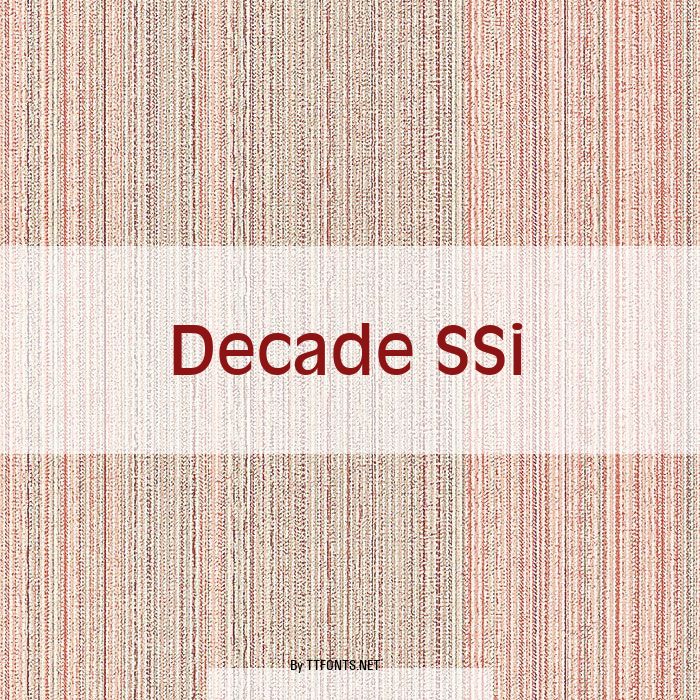 Decade SSi example