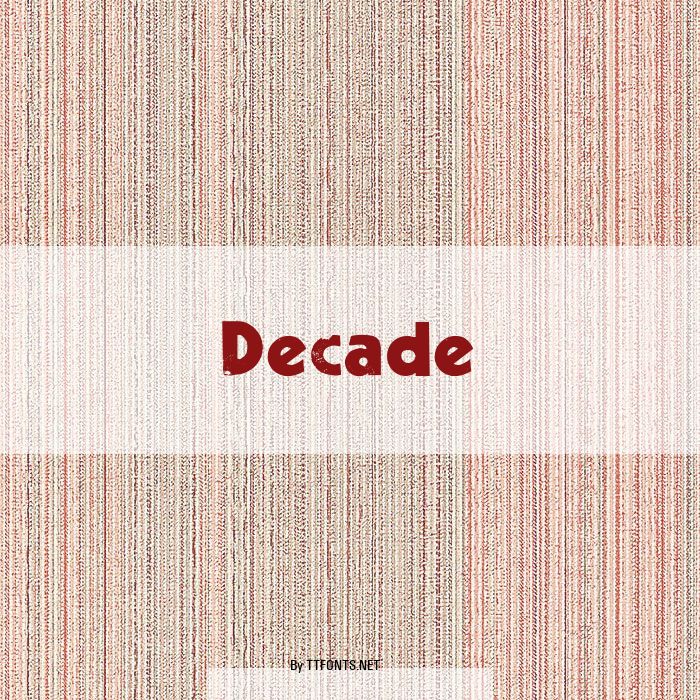 Decade example