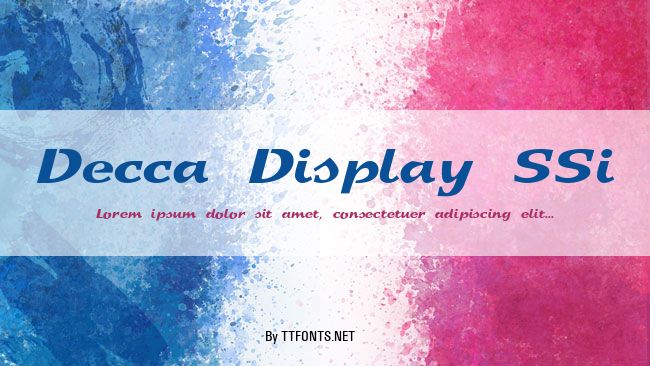 Decca Display SSi example