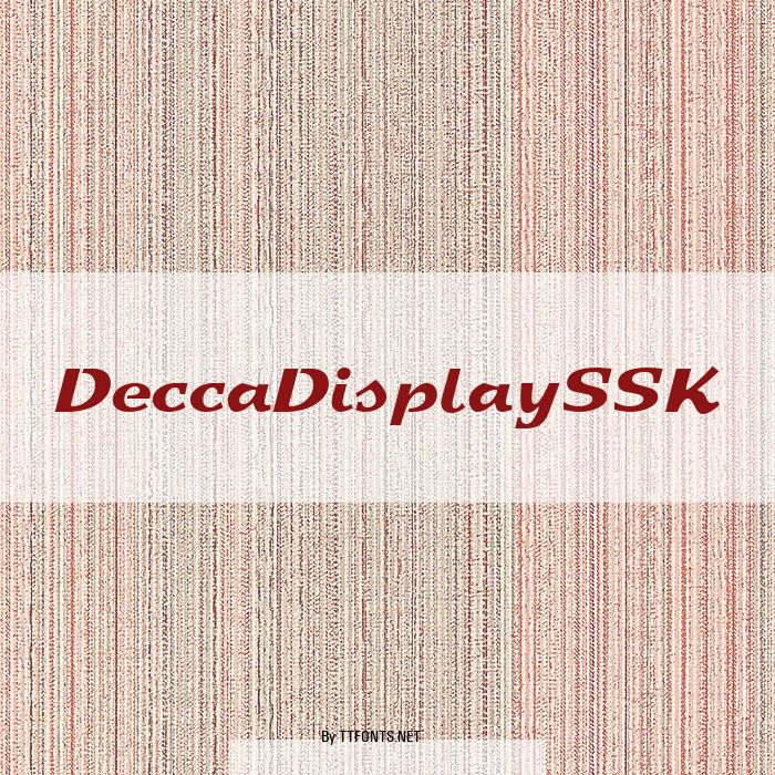 DeccaDisplaySSK example