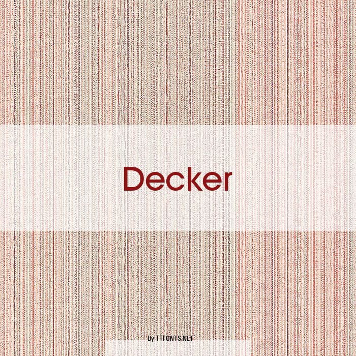 Decker example