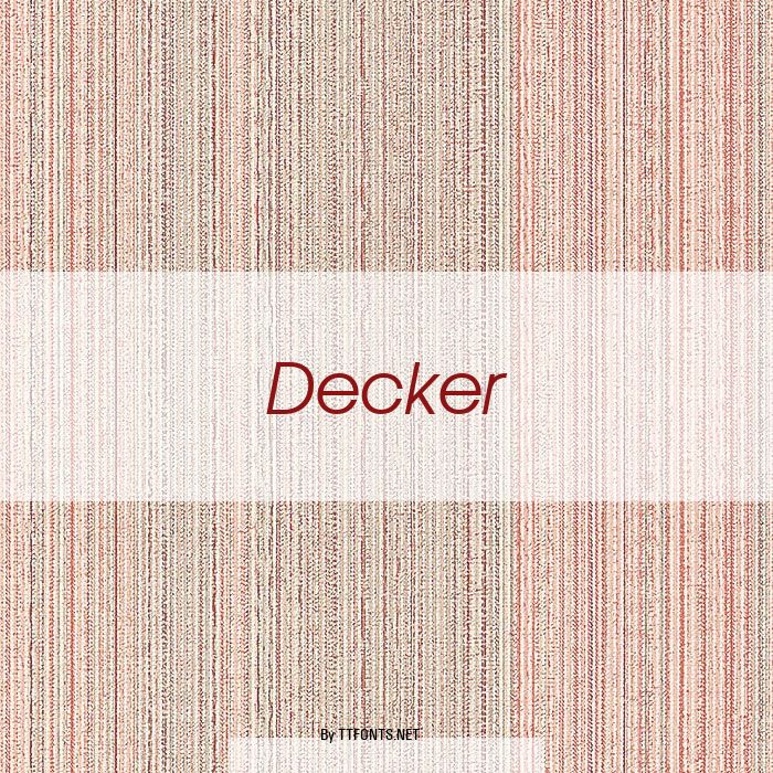Decker example