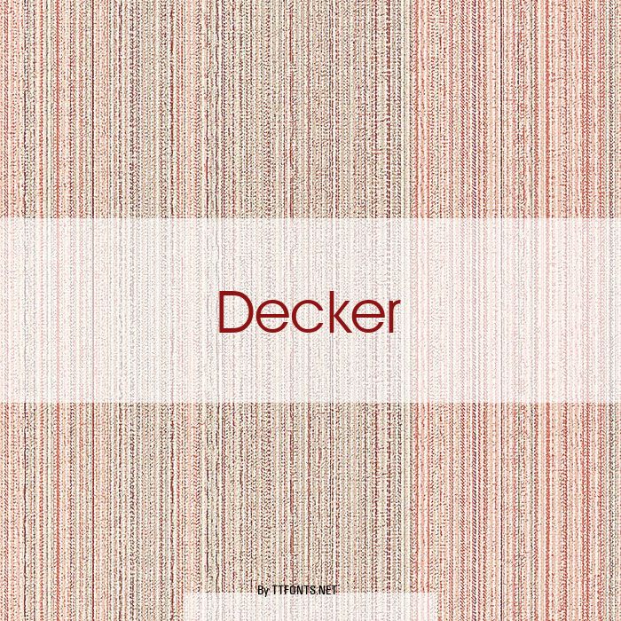 Decker example