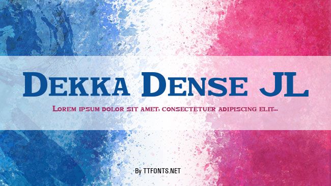 Dekka Dense JL example