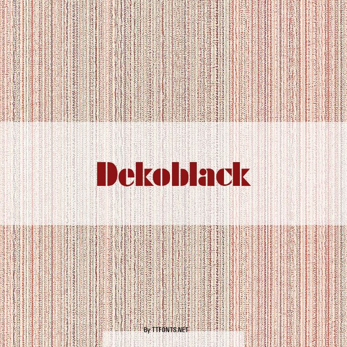 Dekoblack example