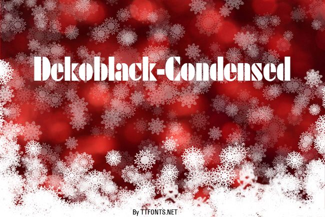 Dekoblack-Condensed example