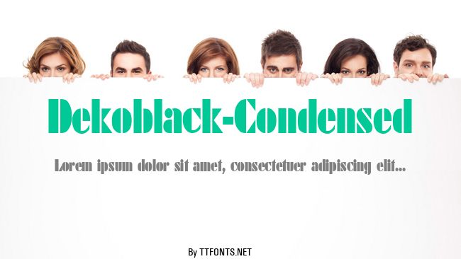 Dekoblack-Condensed example