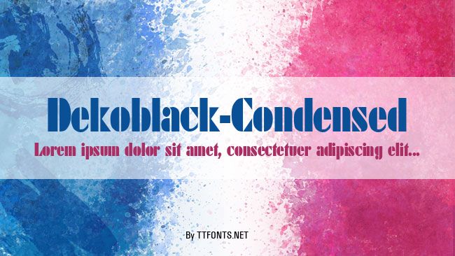 Dekoblack-Condensed example