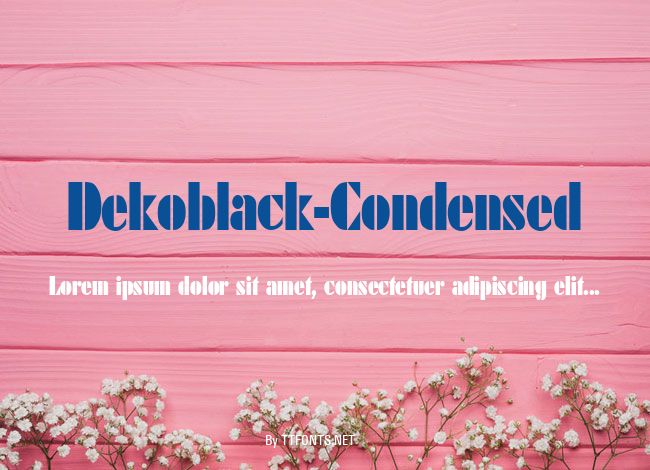 Dekoblack-Condensed example