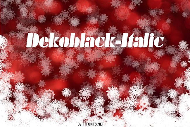 Dekoblack-Italic example
