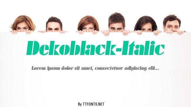 Dekoblack-Italic example