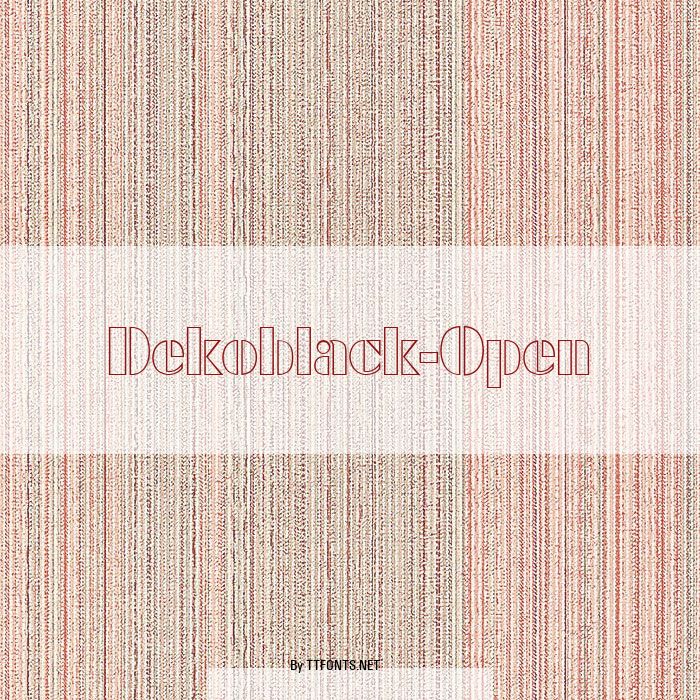 Dekoblack-Open example