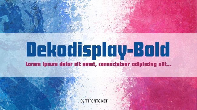 Dekodisplay-Bold example