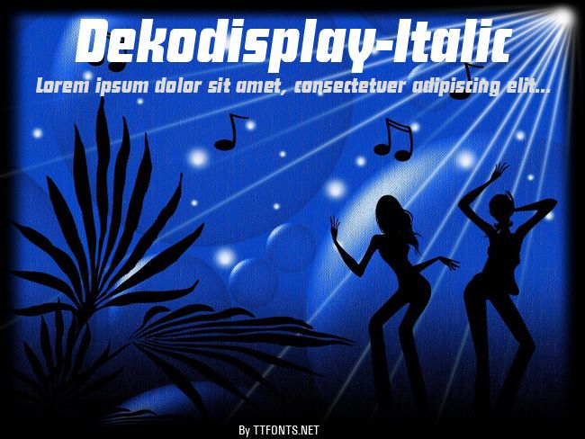 Dekodisplay-Italic example