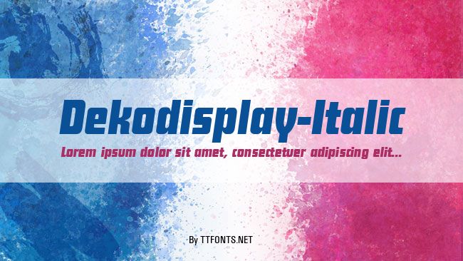 Dekodisplay-Italic example