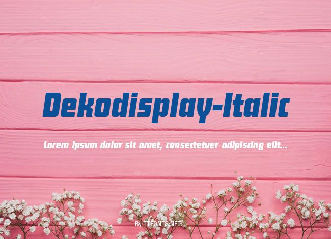 Dekodisplay-Italic example