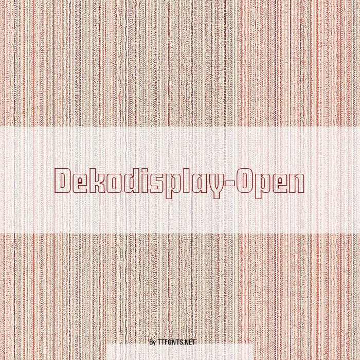 Dekodisplay-Open example