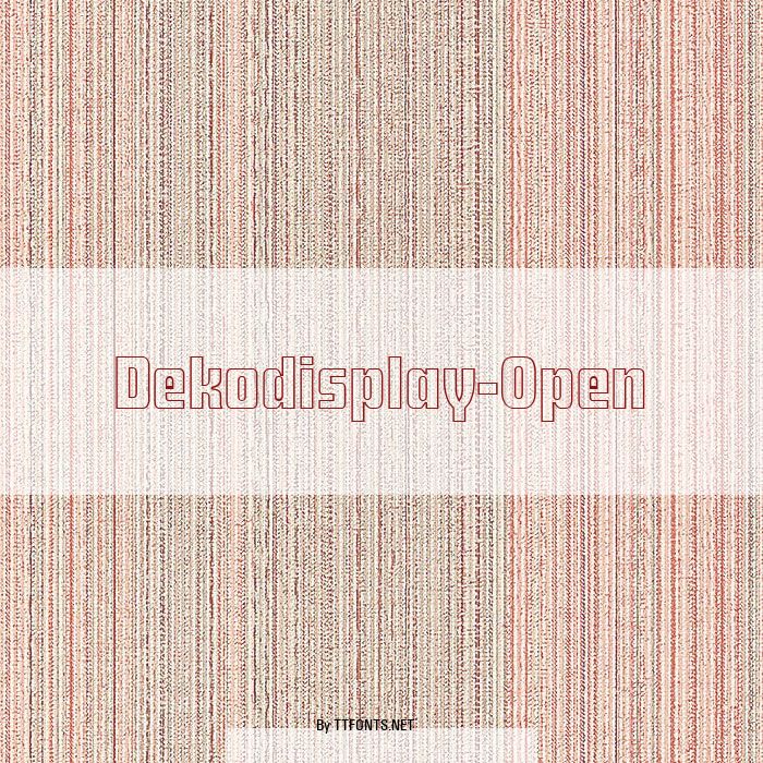 Dekodisplay-Open example