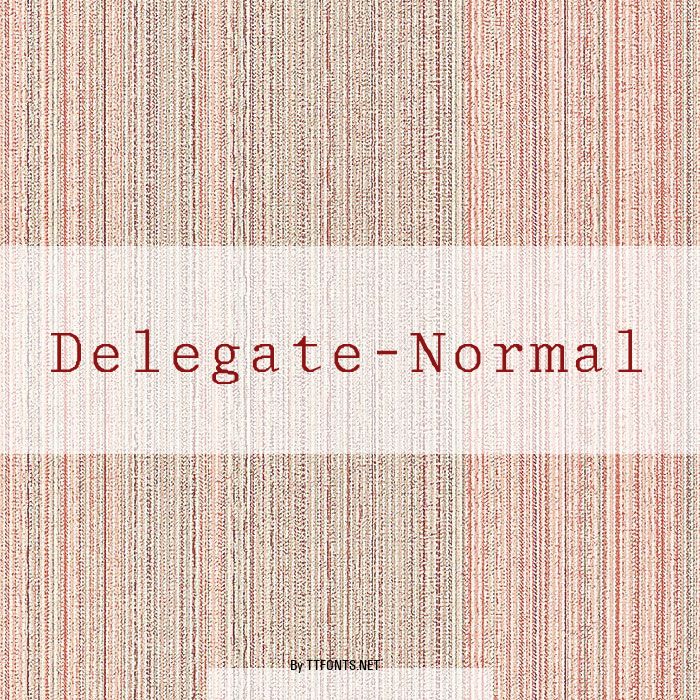 Delegate-Normal example