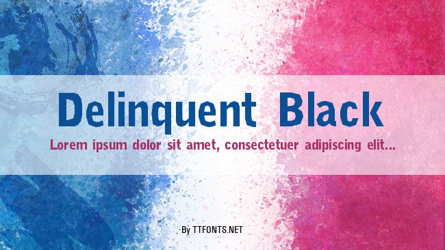 Delinquent Black example